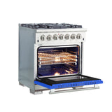 Forno Capriasca 30-Inch Freestanding Dual Fuel Range with 4 Burners & Color Door