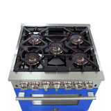 Forno Capriasca 30-Inch Freestanding Dual Fuel Range with 4 Burners & Color Door