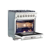 Forno Capriasca 30-Inch Freestanding Dual Fuel Range with 4 Burners & Color Door