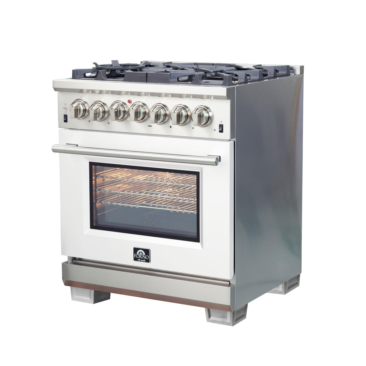 Forno Capriasca 30-Inch Freestanding Dual Fuel Range with 4 Burners & Color Door