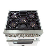 Forno Capriasca 30-Inch Freestanding Dual Fuel Range with 4 Burners & Color Door