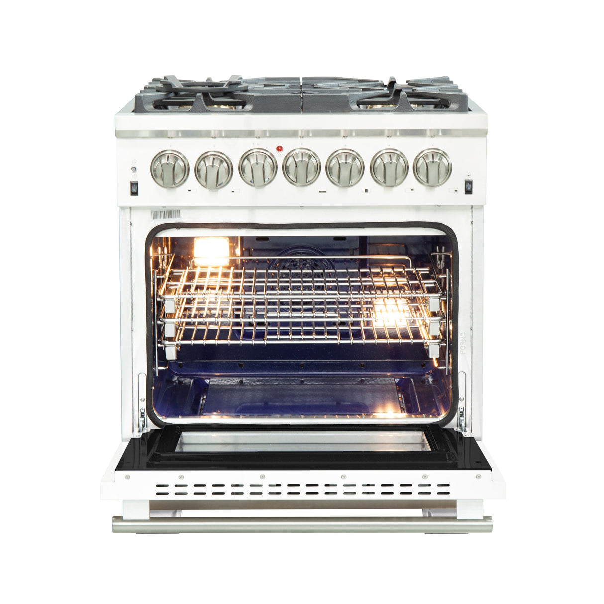 Forno Capriasca 30-Inch Freestanding Dual Fuel Range with 4 Burners & Color Door