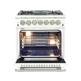 Forno Capriasca 30-Inch Freestanding Dual Fuel Range with 4 Burners & Color Door