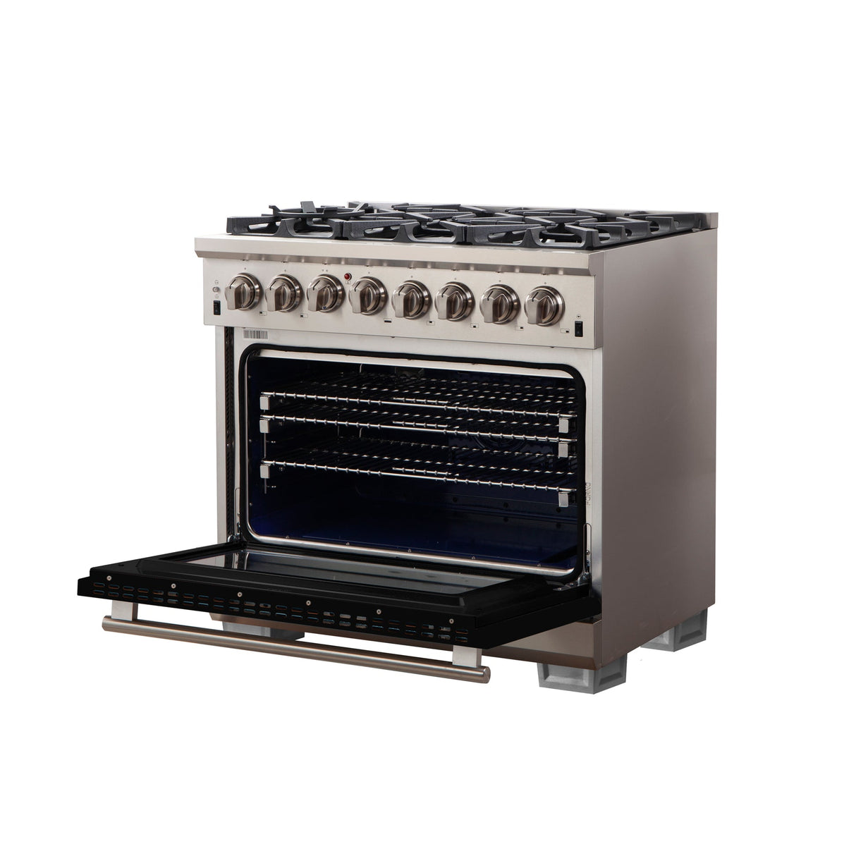 Forno Capriasca 36-Inch Freestanding Dual Fuel Range with 6 Burners & Color Door
