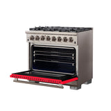 Forno Capriasca 36-Inch Freestanding Dual Fuel Range with 6 Burners & Color Door
