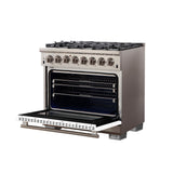 Forno Capriasca 36-Inch Freestanding Dual Fuel Range with 6 Burners & Color Door