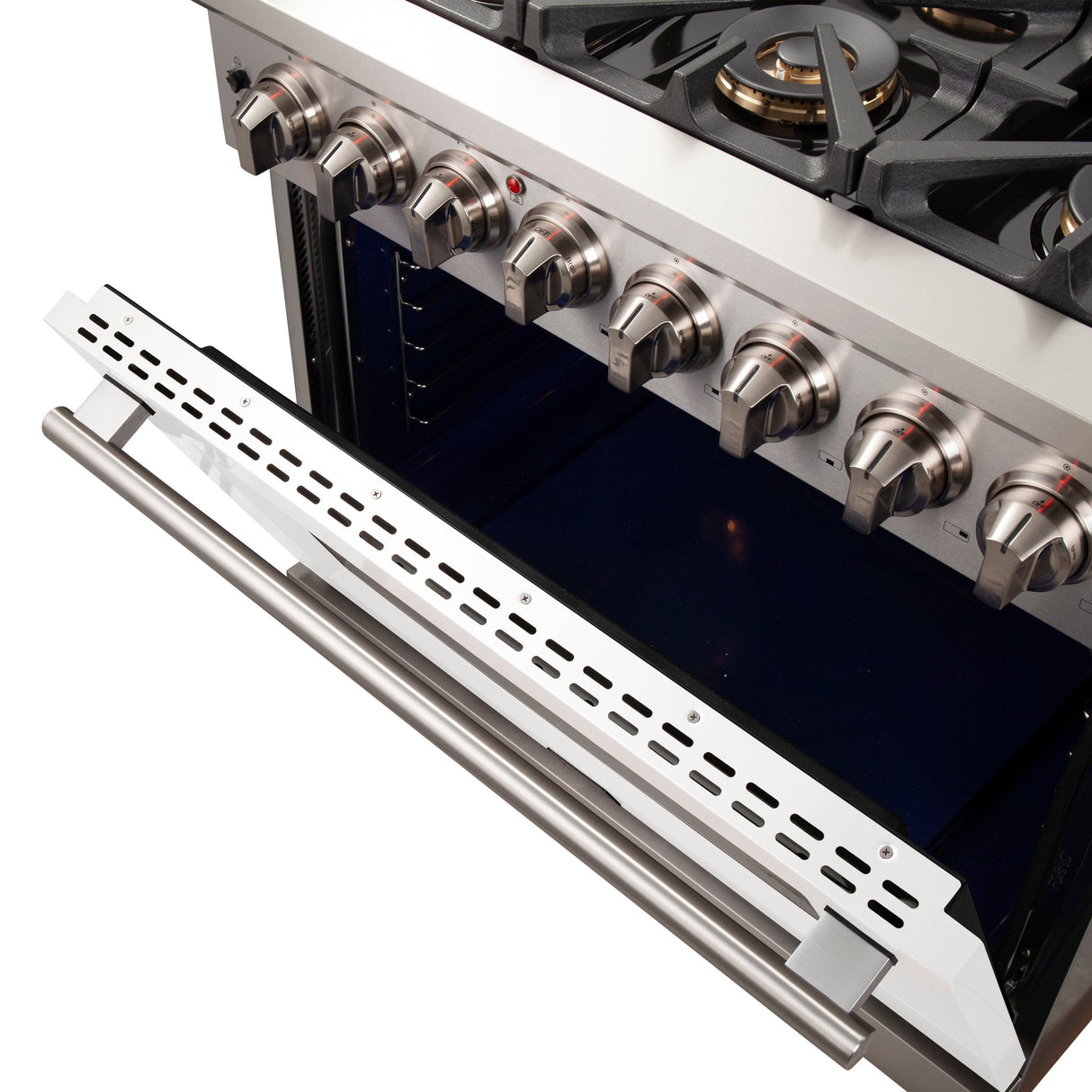Forno Capriasca 36-Inch Freestanding Dual Fuel Range with 6 Burners & Color Door