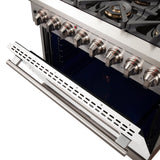 Forno Capriasca 36-Inch Freestanding Dual Fuel Range with 6 Burners & Color Door