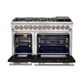 Forno Capriasca 48-Inch Freestanding Dual Fuel Range with 8 Burners & Color Door