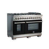 Forno Capriasca 48-Inch Freestanding Dual Fuel Range with 8 Burners & Color Door