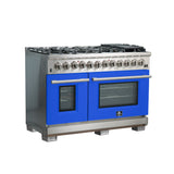 Forno Capriasca 48-Inch Freestanding Dual Fuel Range with 8 Burners & Color Door