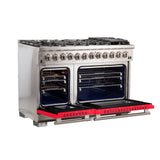 Forno Capriasca 48-Inch Freestanding Dual Fuel Range with 8 Burners & Color Door
