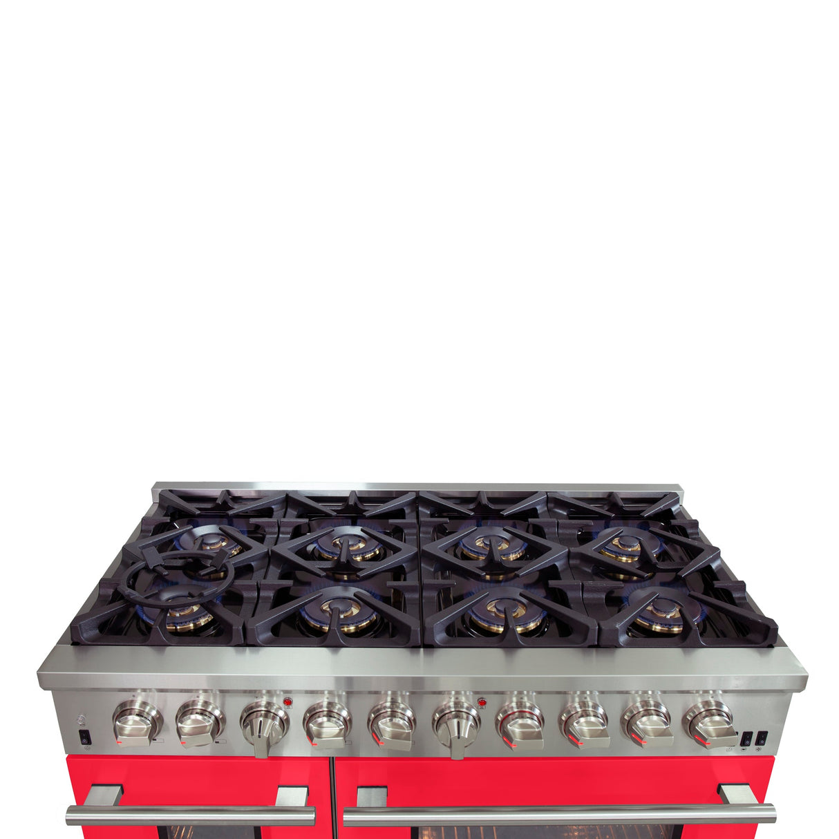 Forno Capriasca 48-Inch Freestanding Dual Fuel Range with 8 Burners & Color Door