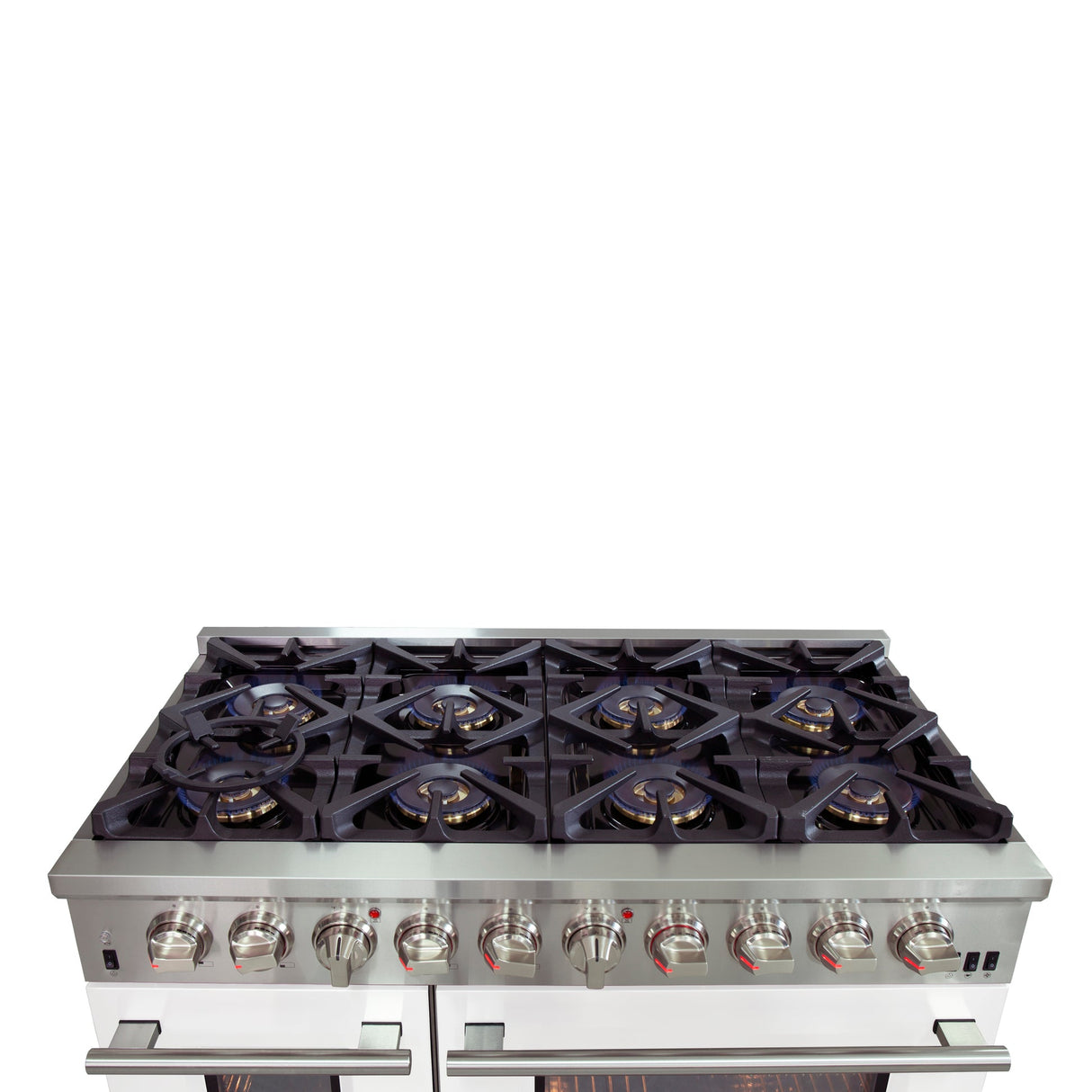 Forno Capriasca 48-Inch Freestanding Dual Fuel Range with 8 Burners & Color Door