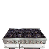 Forno Capriasca 48-Inch Freestanding Dual Fuel Range with 8 Burners & Color Door
