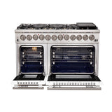 Forno Capriasca 48-Inch Freestanding Dual Fuel Range with 8 Burners & Color Door