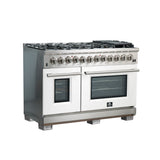 Forno Capriasca 48-Inch Freestanding Dual Fuel Range with 8 Burners & Color Door