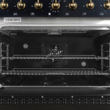 Forno Antico Dual Fuel Range, with Antique Brass Finish, Convection Oven