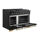 Forno Antico Dual Fuel Range, with Antique Brass Finish, Convection Oven