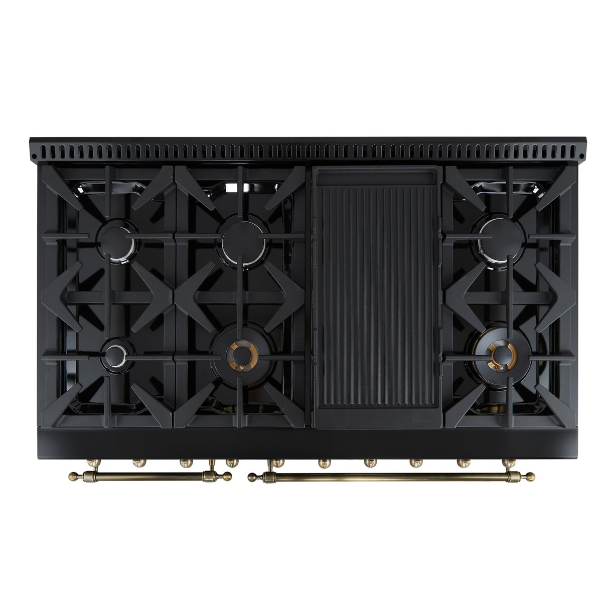 Forno Antico Dual Fuel Range, with Antique Brass Finish, Convection Oven