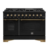 Forno Antico Dual Fuel Range, with Antique Brass Finish, Convection Oven