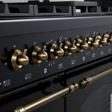 Forno Antico Dual Fuel Range, with Antique Brass Finish, Convection Oven