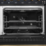 Forno Antico Dual Fuel Range, with Antique Brass Finish, Convection Oven