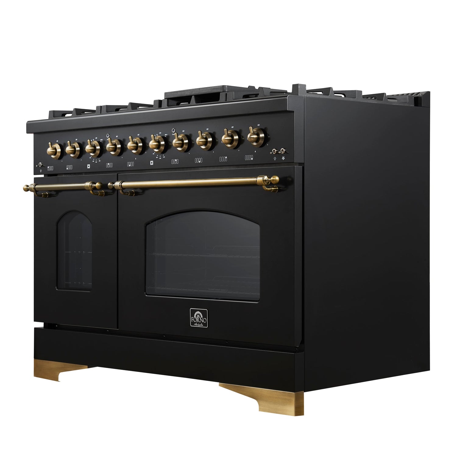 Forno Antico Dual Fuel Range, with Antique Brass Finish, Convection Oven