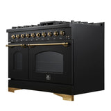 Forno Antico Dual Fuel Range, with Antique Brass Finish, Convection Oven