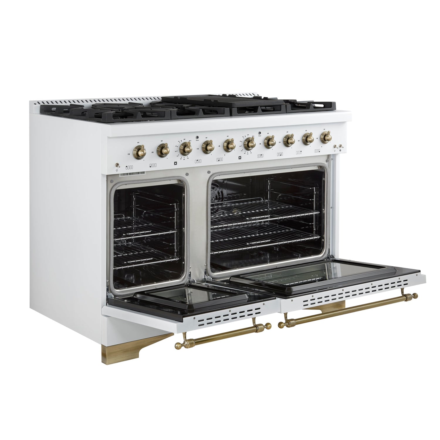 Forno Antico Dual Fuel Range, with Antique Brass Finish, Convection Oven