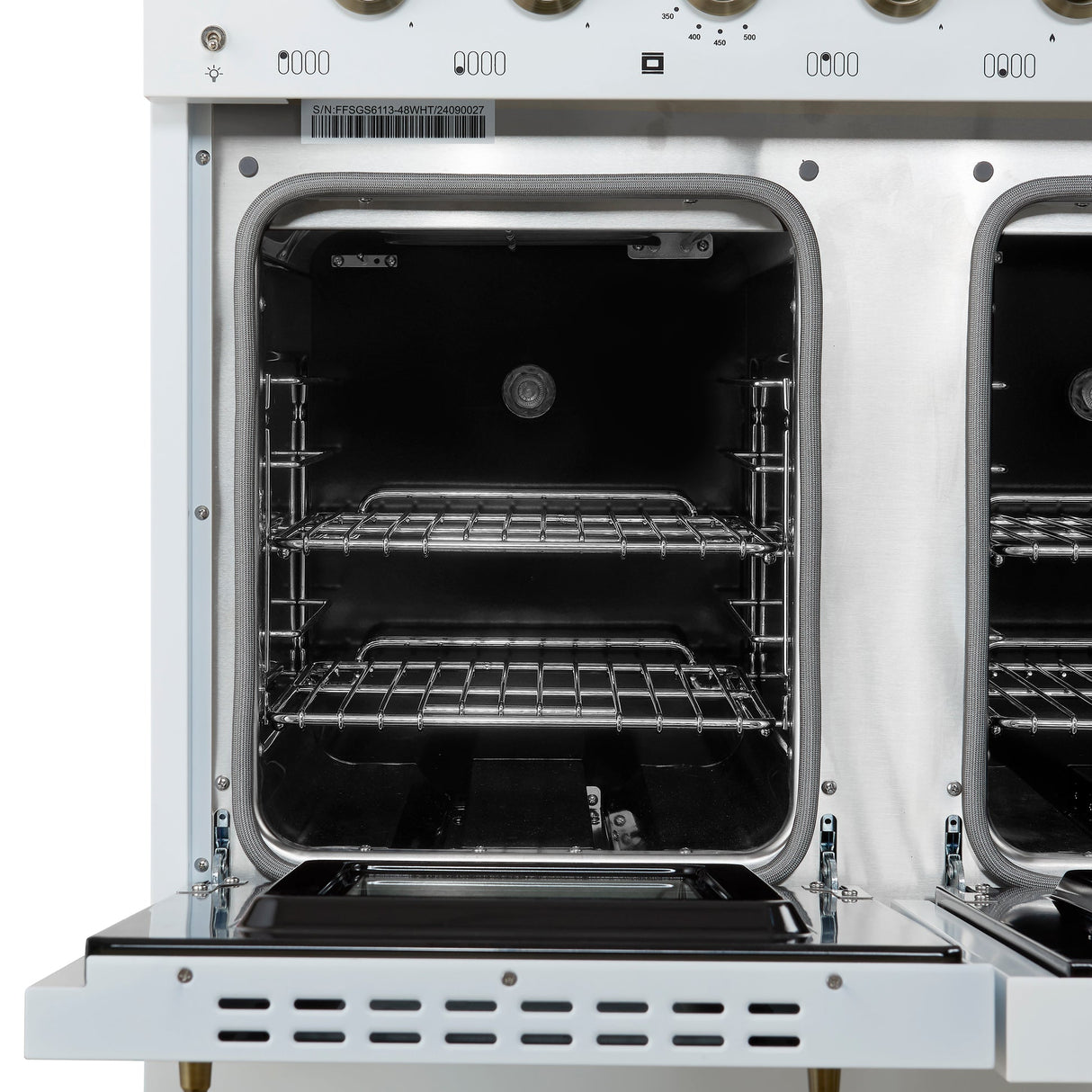 Forno Antico Dual Fuel Range, with Antique Brass Finish, Convection Oven