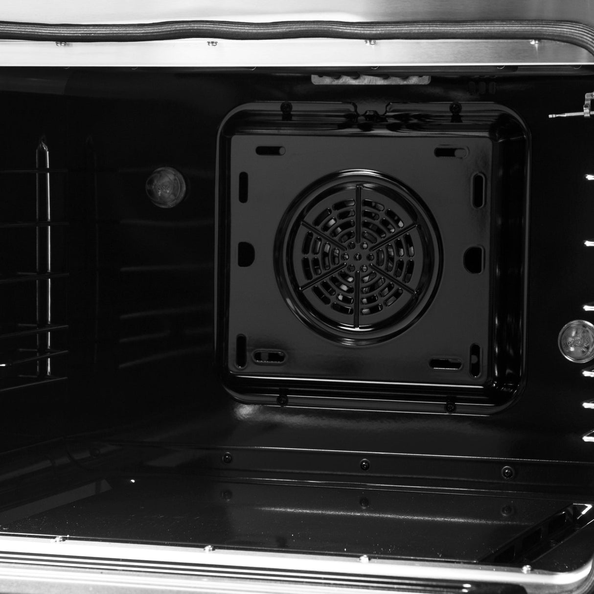 Forno Galiano Dual Fuel Range with Antique Brass Design, True Convection Oven