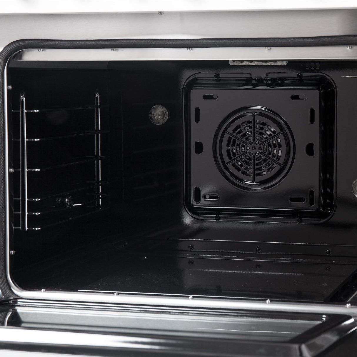 Forno Galiano Dual Fuel Range with Antique Brass Design, True Convection Oven