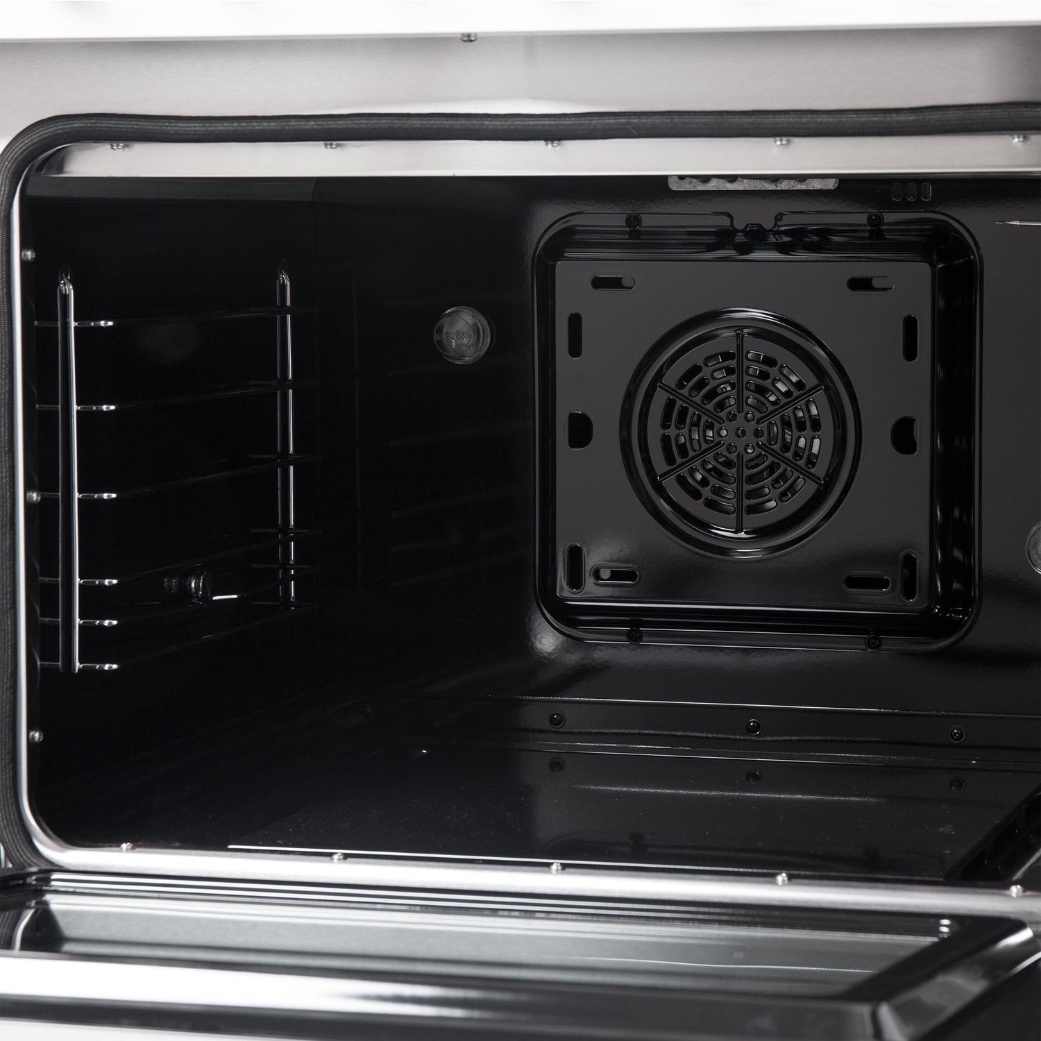 Forno Galiano Dual Fuel Range with Antique Brass Design, True Convection Oven