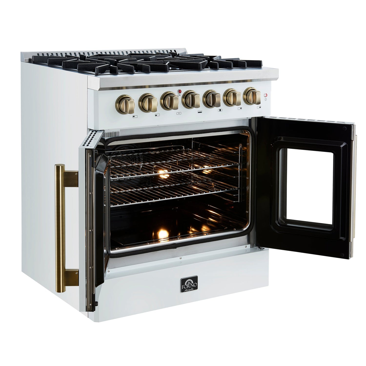 Forno Galiano Freestanding French Door Dual Fuel Range