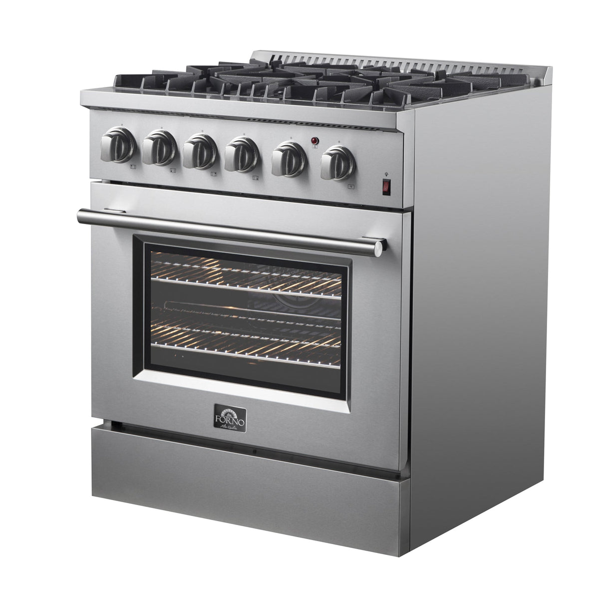 Forno Marco Dual Fuel Range, Stainless Steel, True Convection Oven, Energy Efficient