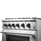Forno Marco Dual Fuel Range, Stainless Steel, True Convection Oven, Energy Efficient