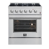 Forno Marco Dual Fuel Range, Stainless Steel, True Convection Oven, Energy Efficient