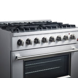 Forno Marco Dual Fuel Range, Stainless Steel, True Convection Oven, Energy Efficient