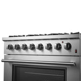 Forno Marco Dual Fuel Range, Stainless Steel, True Convection Oven, Energy Efficient