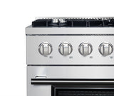 Forno Marco Dual Fuel Range, Stainless Steel, True Convection Oven, Energy Efficient