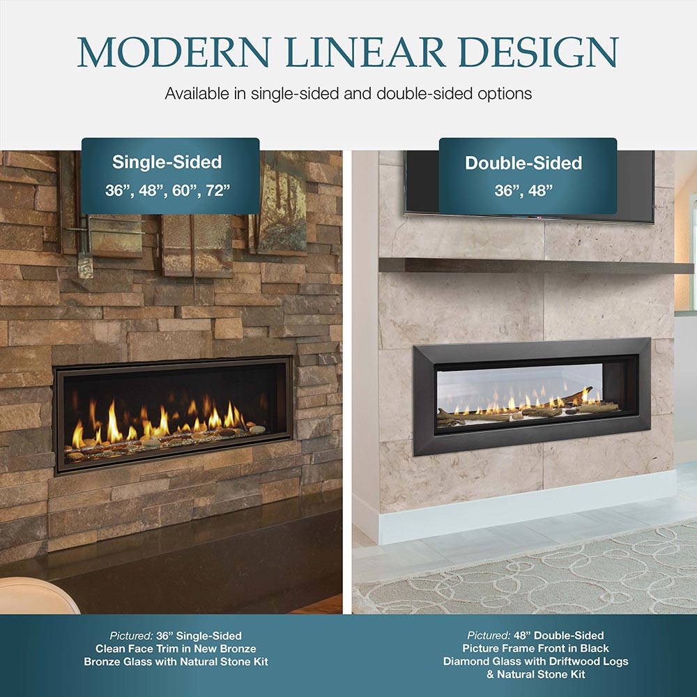 Majestic 36" Echelon II Linear Direct Vent Fireplace