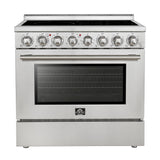 Forno Paolo Freestanding Electric Range, Stainless Steel, True Convection Oven, Energy Efficient