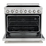 Forno Paolo Freestanding Electric Range, Stainless Steel, True Convection Oven, Energy Efficient