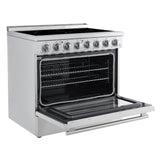 Forno Paolo Freestanding Electric Range, Stainless Steel, True Convection Oven, Energy Efficient