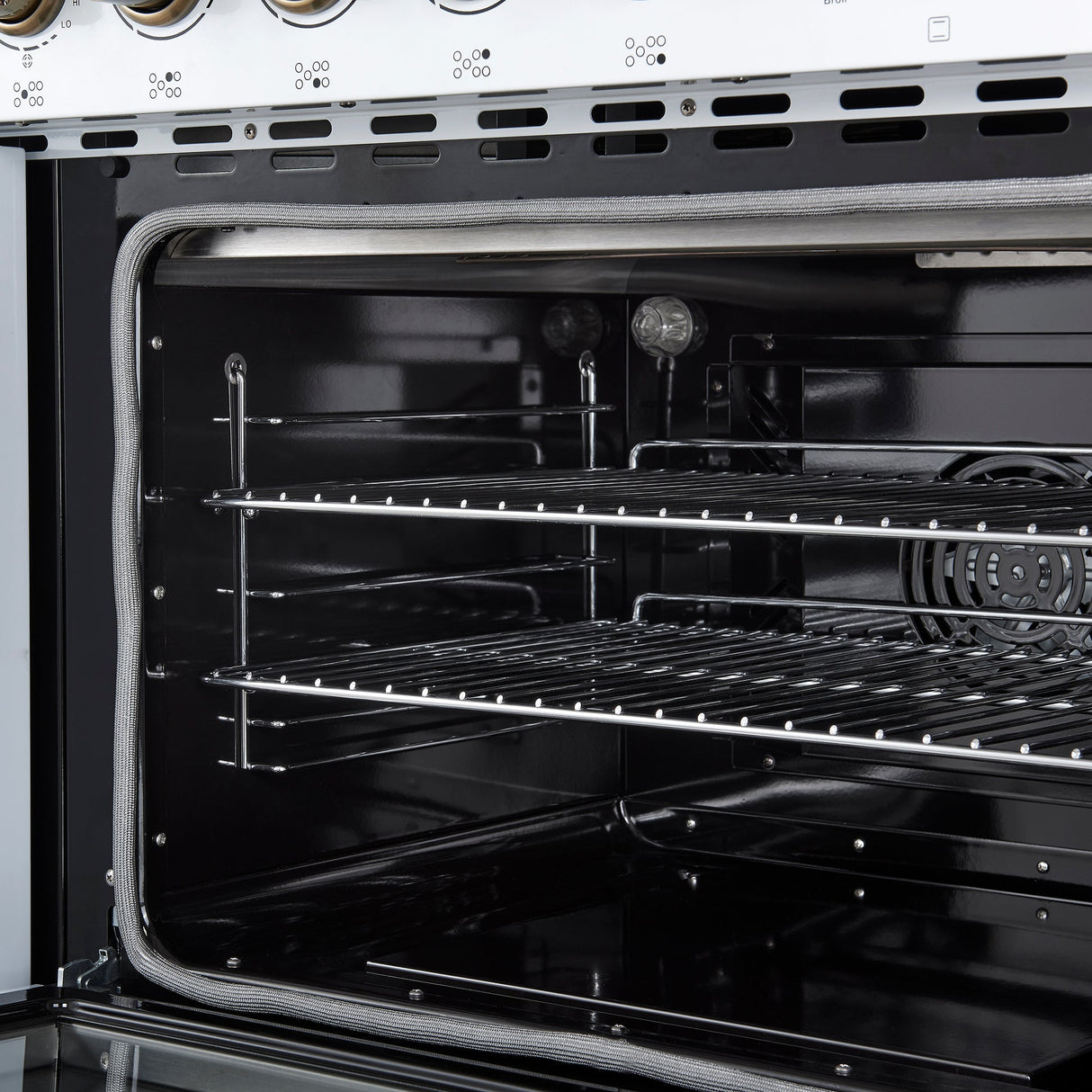 Forno Paolo Freestanding Electric Range with Antique Brass, True Convection Oven, Energy Efficient