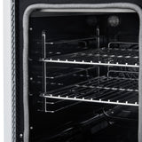 Forno Paolo Freestanding Electric Range with Antique Brass, True Convection Oven, Energy Efficient