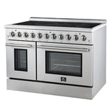 Forno Paolo Freestanding Electric Range, Stainless Steel, True Convection Oven, Energy Efficient