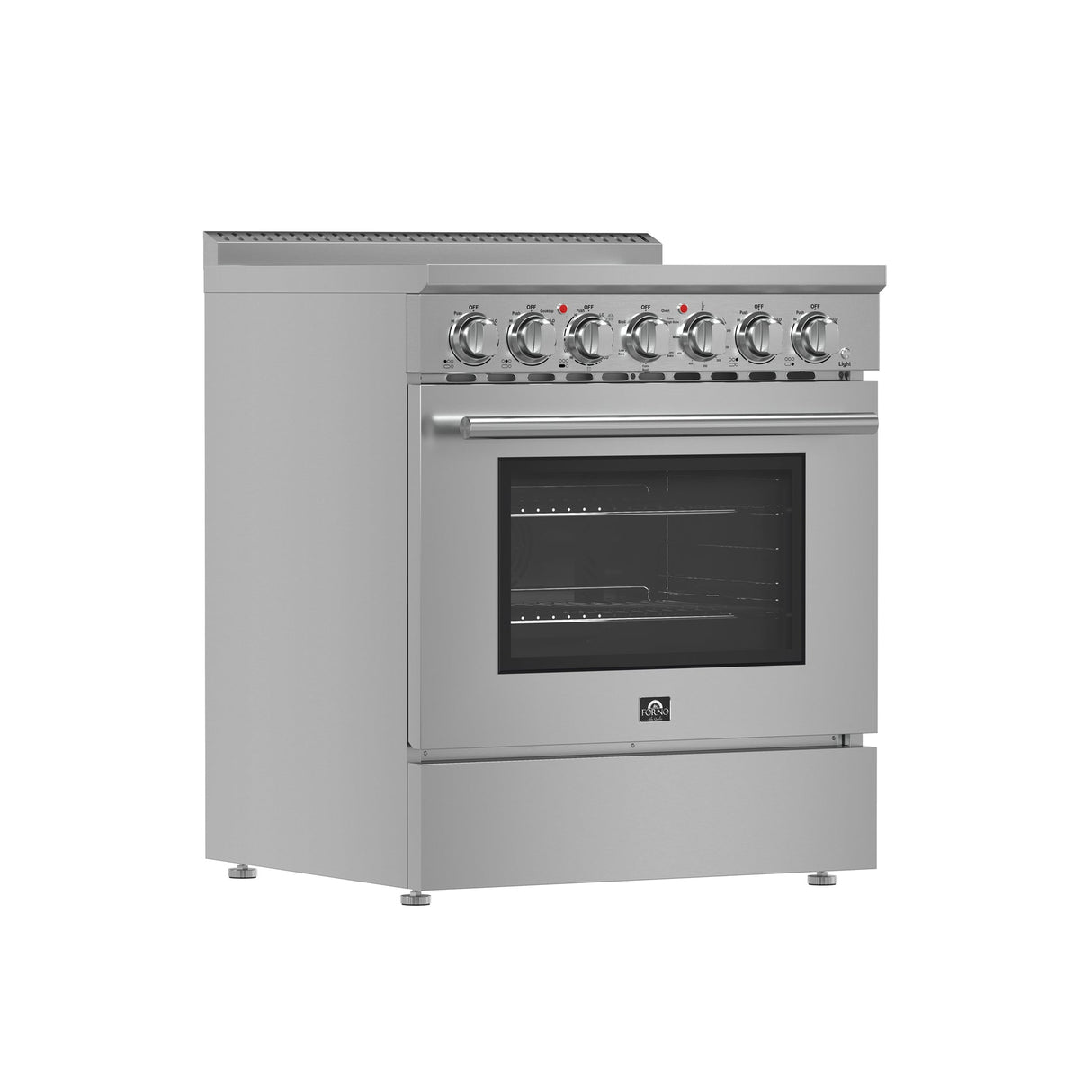 Forno Paolo Freestanding Electric Range, Stainless Steel, True Convection Oven, Energy Efficient