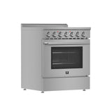 Forno Paolo Freestanding Electric Range, Stainless Steel, True Convection Oven, Energy Efficient